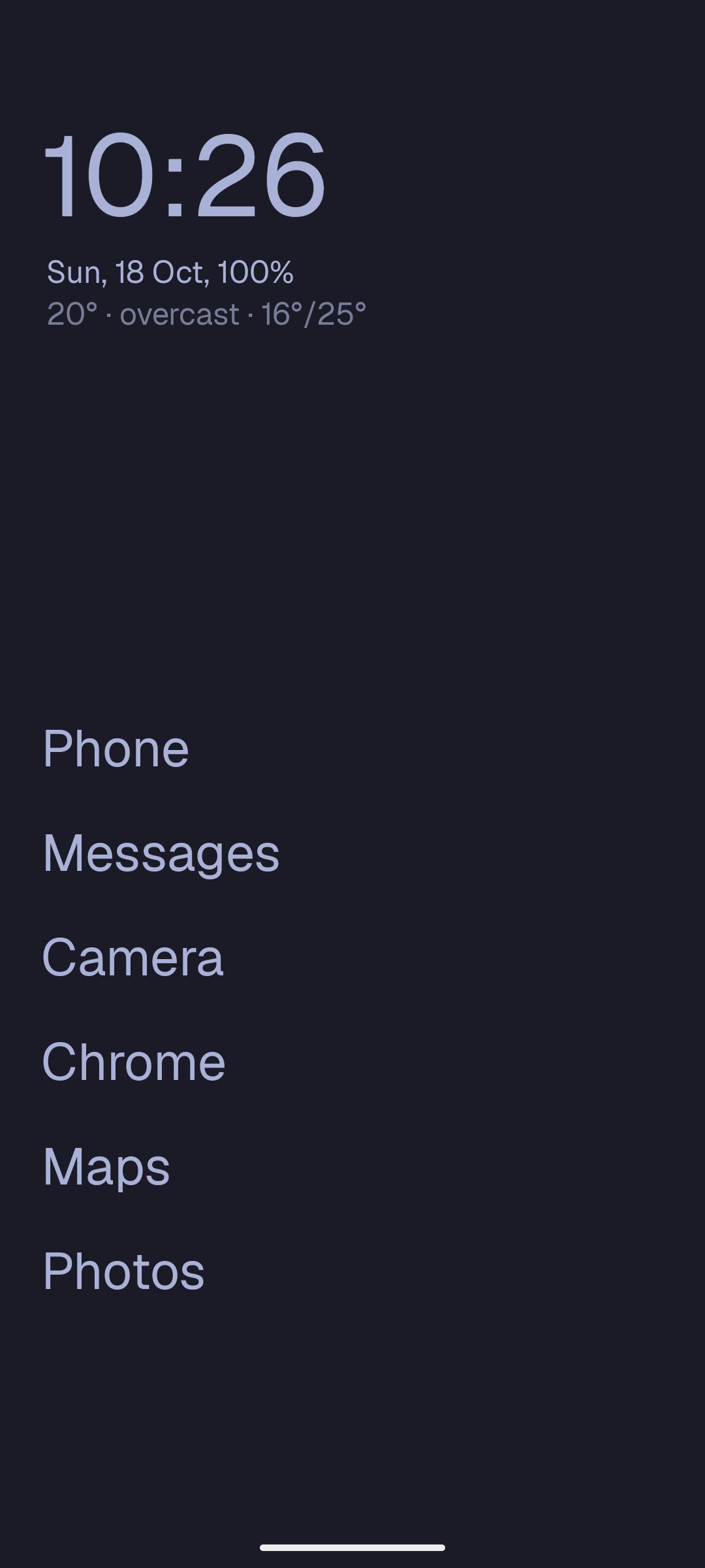 Home in the plain text style