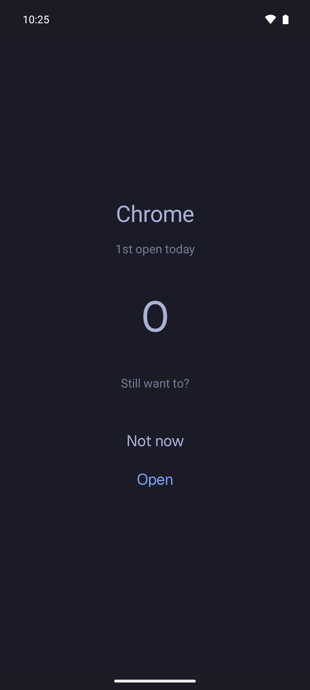 The pause before a limited app